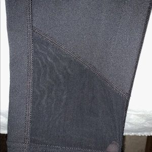 Athleta cropped black leggings with mesh!